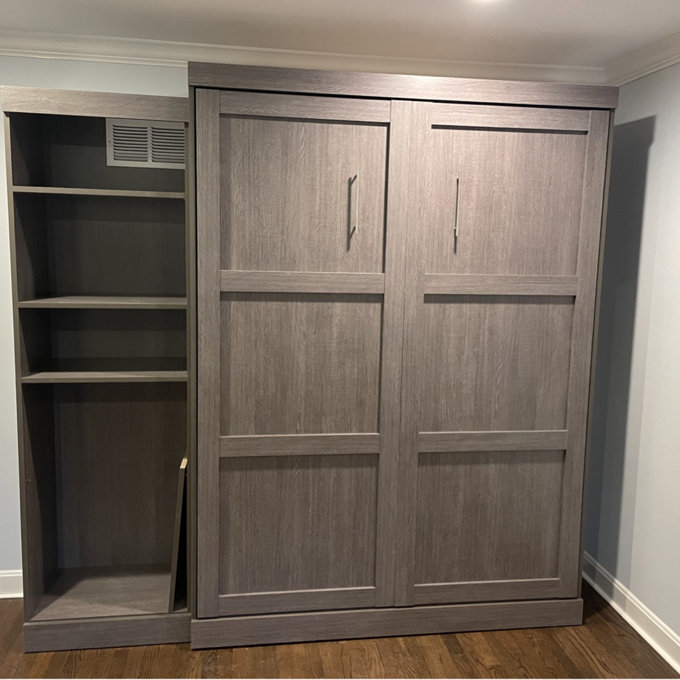 Wade Logan® Arlex Storage Murphy Bed, Space-Saving Wall Bed